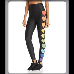 Beach Riot Black and Purple Leggings with Playful Design